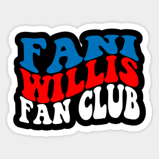 Groovy Retro Fani Willis Fan Club Sticker